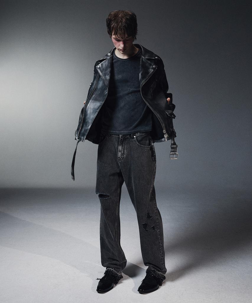 LMN3011 2X Washed Denim-Black