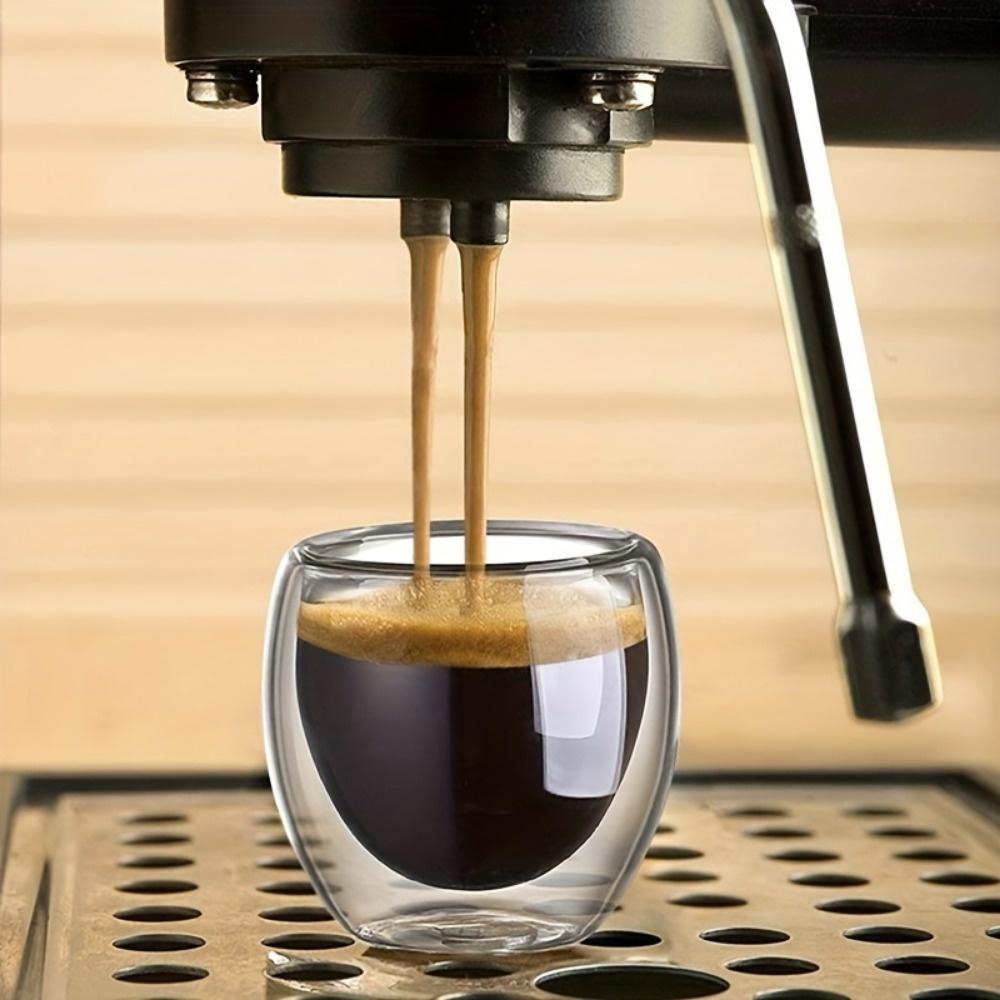 Tazze da Espresso in Vetro Trasparente Termoisolate a Doppia Parete da 80/150/250/350/450ml Perfette per Tè, Caffè, Latte Macchiato, Caffetteria, Latte, Uso Ristorante