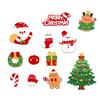 Winter Festival Decorations 12Pcs Christmas Fridge Magnet Set, Soft Magnetic Decals with Office Filing Cabinet Magnets Santa/Snowman/Reindeer/Wreath