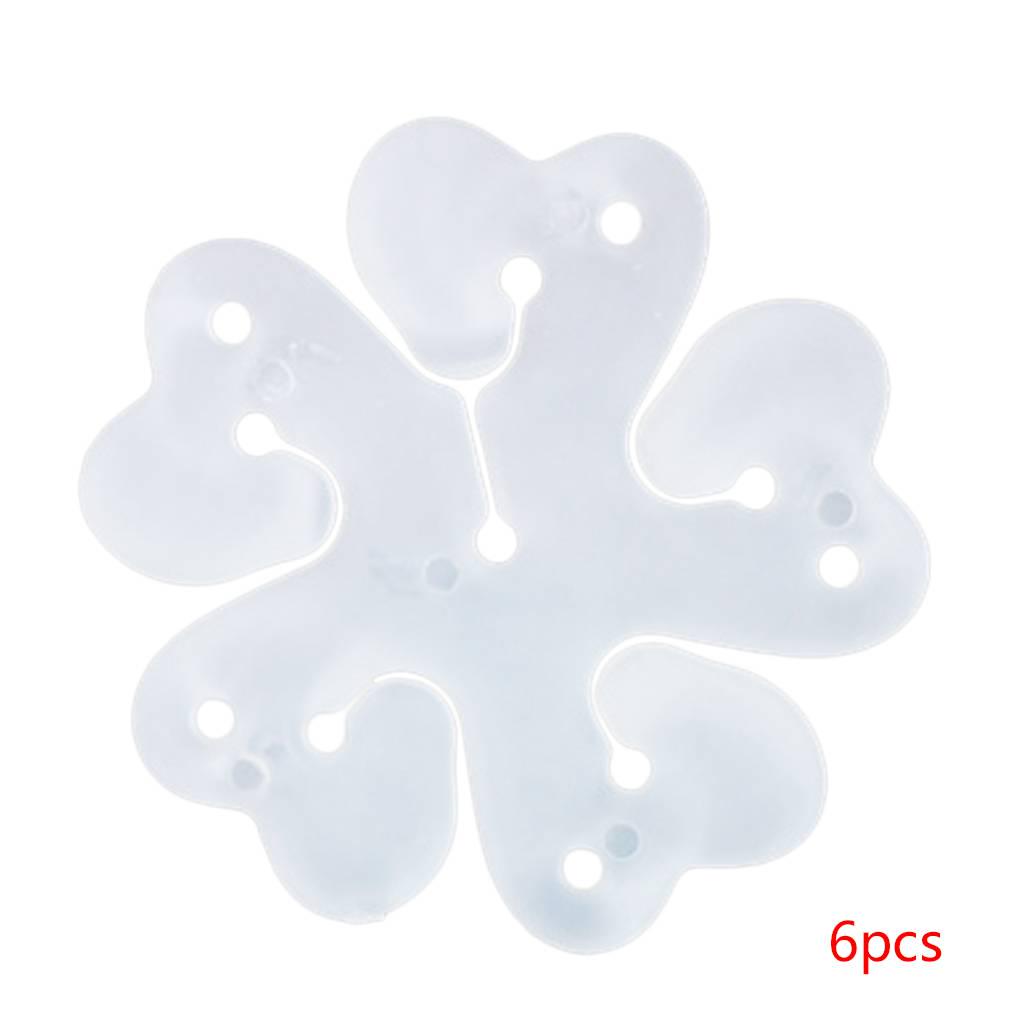 6PCS Air Balloon Plum Blossom Shape Fixed Clip Easy To Use Cute Airballoon Clamp Folder Party Supplier