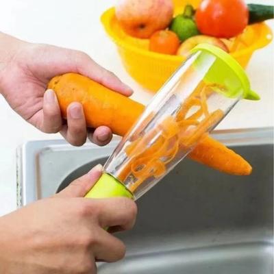 Mehrzweck Edelstahl Obst- & Gemüseschäler mit Aufbewahrungsbox