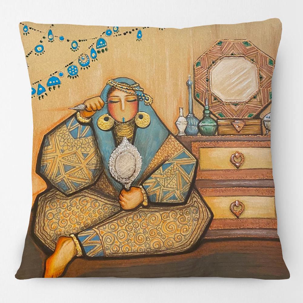 The Middle East Traditional Folk Culture Teapot By The Traditional Heater Cushion Cover Domes Mosque Art Print Pillow Case