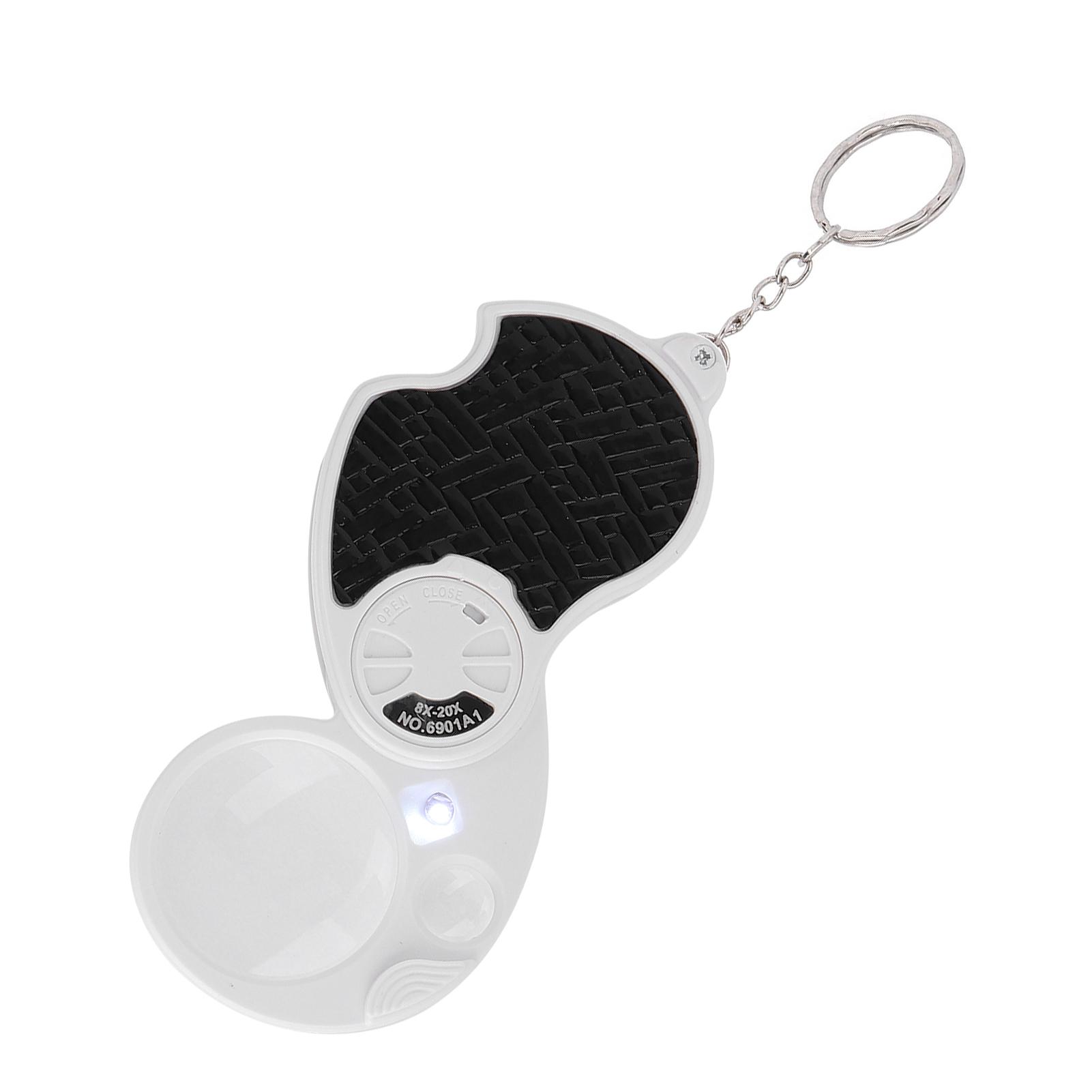 

8X 20X Folding Magnifying Glass Illuminated Lighted Magnifier for Seniors Reading