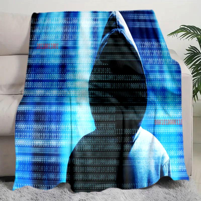 Matrix Binary Code Blanket Soft Comfortable All Seasons Perfect Sofa Office Naps Trips Birthday Gift Christmas Present