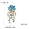 Rhinestone Sea Life Brooches for Women Unisex Glass Animal Pins Banquet Party Backpack Gifts Jewelry Accessories
