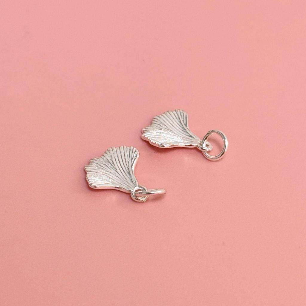 S999 Sterling Silver Beach Pendant with DIY Crystal Beads and Stringing Rope for Bracelets and Necklaces - Fresh Chinese Style