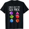 Check Out My Six Pack Gaming Dice Joke Funny Gamer Gift TShirt Unisex Summer Streetwear Tops Funny Shirt Ropa Hombre
