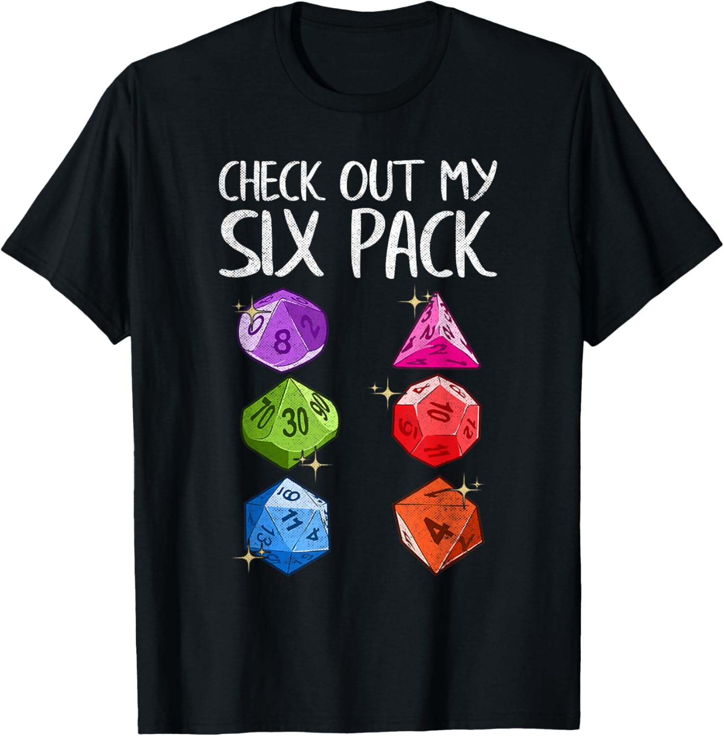 

Check Out My Six Pack Gaming Dice Joke Funny Gamer Gift TShirt Unisex Summer Streetwear Tops Funny Shirt Ropa Hombre S