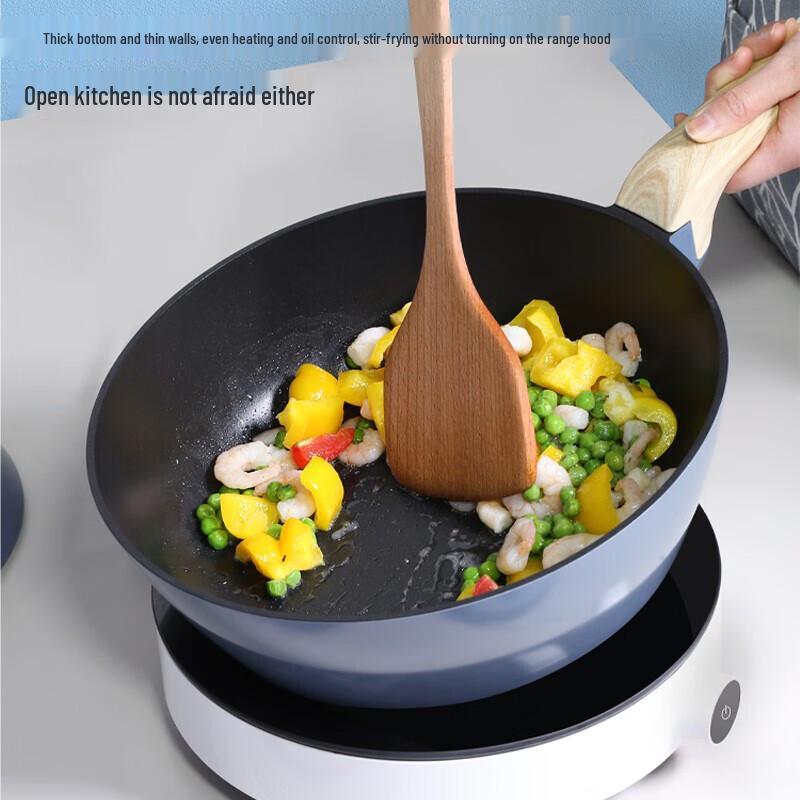 COOKER KING 30cm Non-stick Flat Bottom Wok