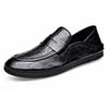 Fashion New Trend Men's Leather Loafers Handmade Business Shoes Round Toe Casual Shoes Comfortable Man Business Footwear Soft Moccasins