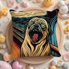 Edvard Munch The Scream Abstract Cushion Cover Plush Fabric Soft Double-Sided Printed Sofa Warm Winter Home Gift Pillow Cover
