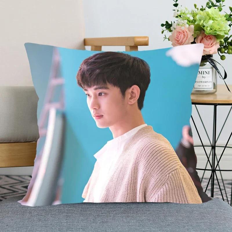 45x45cm Kim Soo Hyun Pillowcase Bedroom Home Decorative Nice Gift Pillow Cover Square Zipper Pillow Cases Satin Soft Fabric