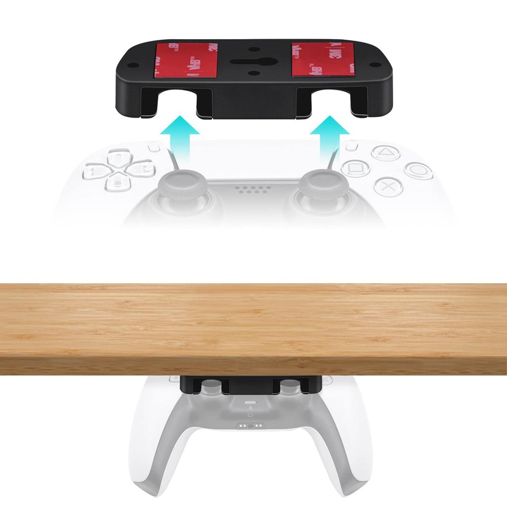 Mcbazel Controller Storage Stand for Tabletop Storage PS5 Controller Table Stand Tape Controller Storage Black PS5/PS4 Controllers, Mount, Under-Desk