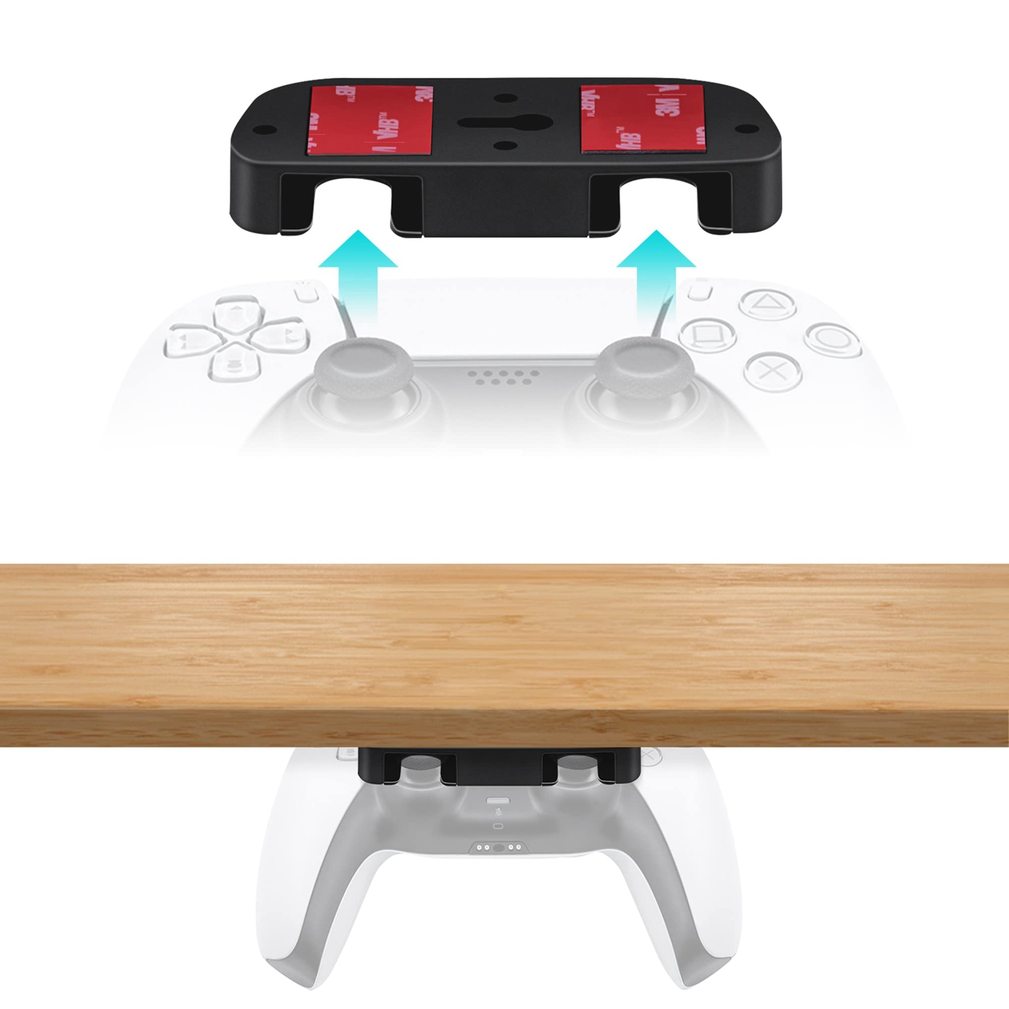 

Mcbazel Controller Storage Stand for Tabletop Storage PS5 Controller Table Stand Tape Controller Storage Black PS5/PS4 Controllers, Mount, Under-Desk