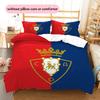 CA Osasuna Pattern Bedding Quilt Set  Home Decoration  Gift (1 * duvet cover + 2 * pillowcase  without core)