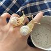Korean Style Shell Snail Ring Jewelry Accessories Bohemia Finger Ring Ocean Animal Ring  Couple