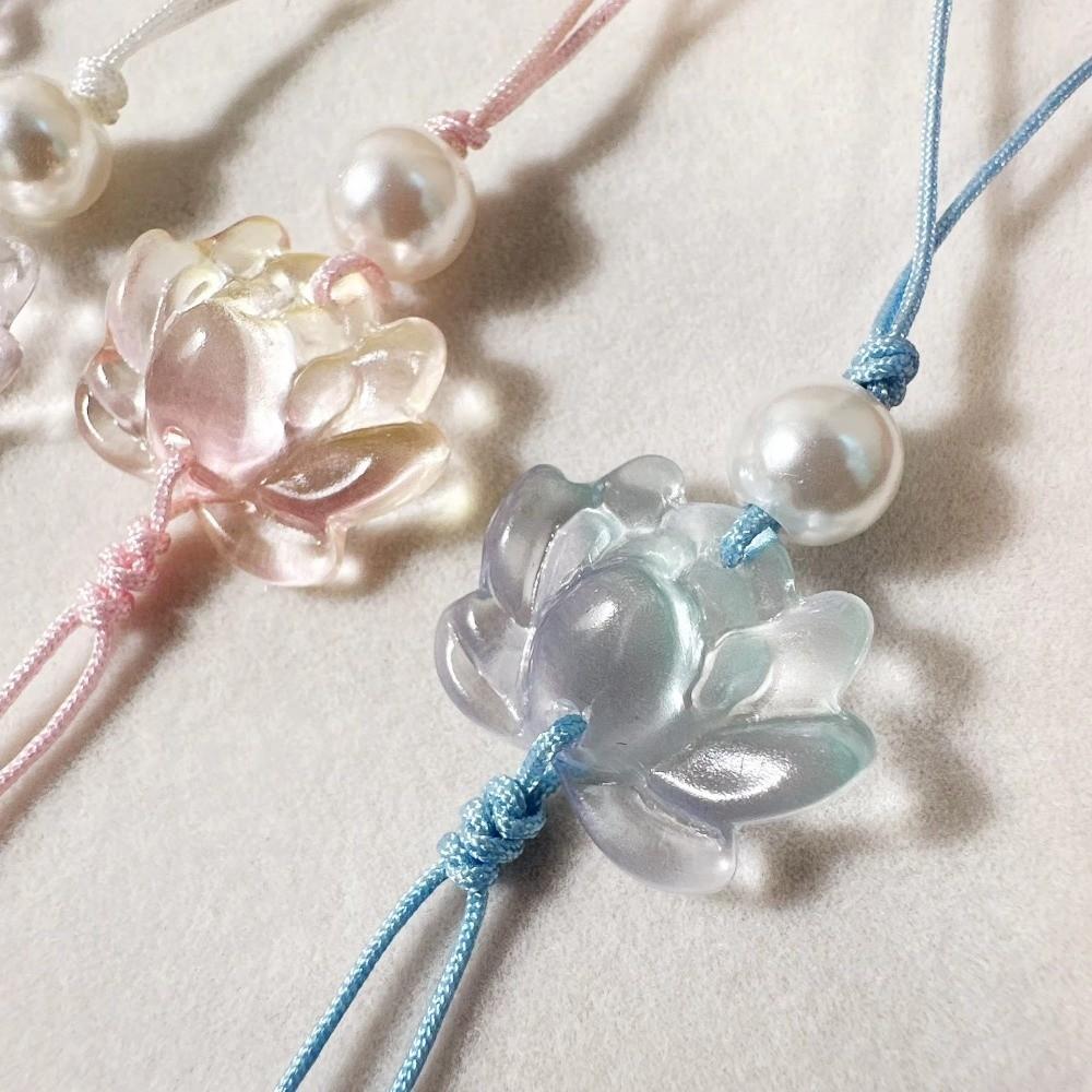 New Chinese-style Beaded Lotus Pendant Handmade Vintage Camera Chain Backpack Hanging Decoration