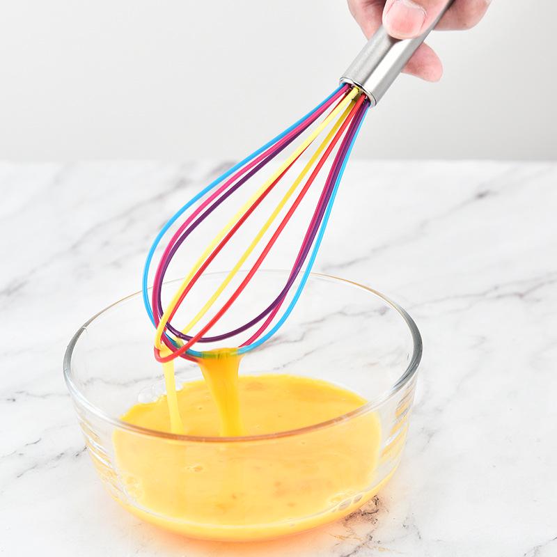 Food-Grade Stainless Steel Silicone Egg Whisk & Cream Whipper