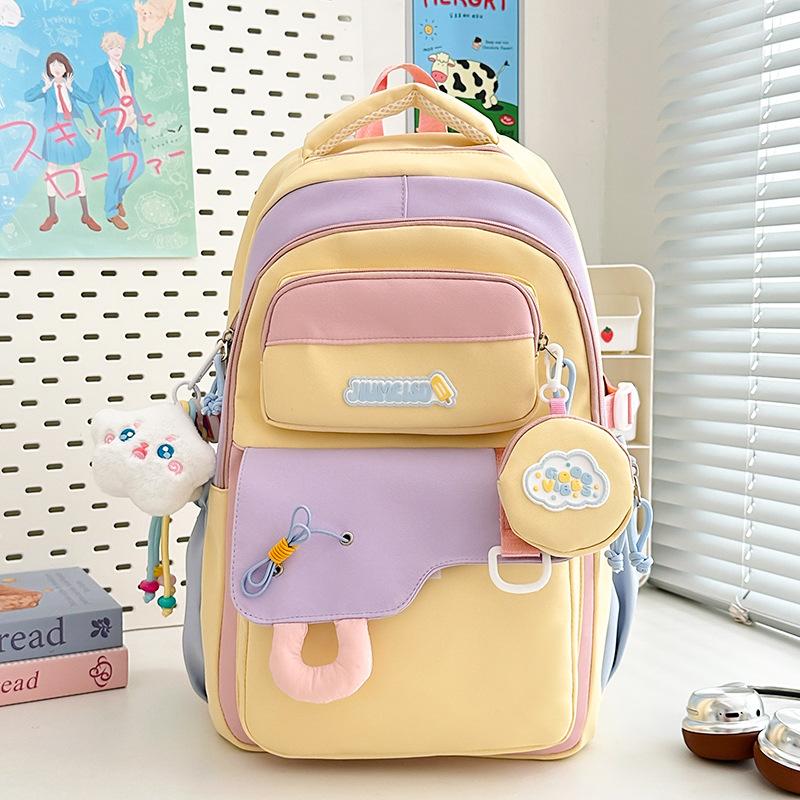 for women, contrasting colors, casual and versatile men's and women's large-capacity backpack, lightweight burden-reducing backpack