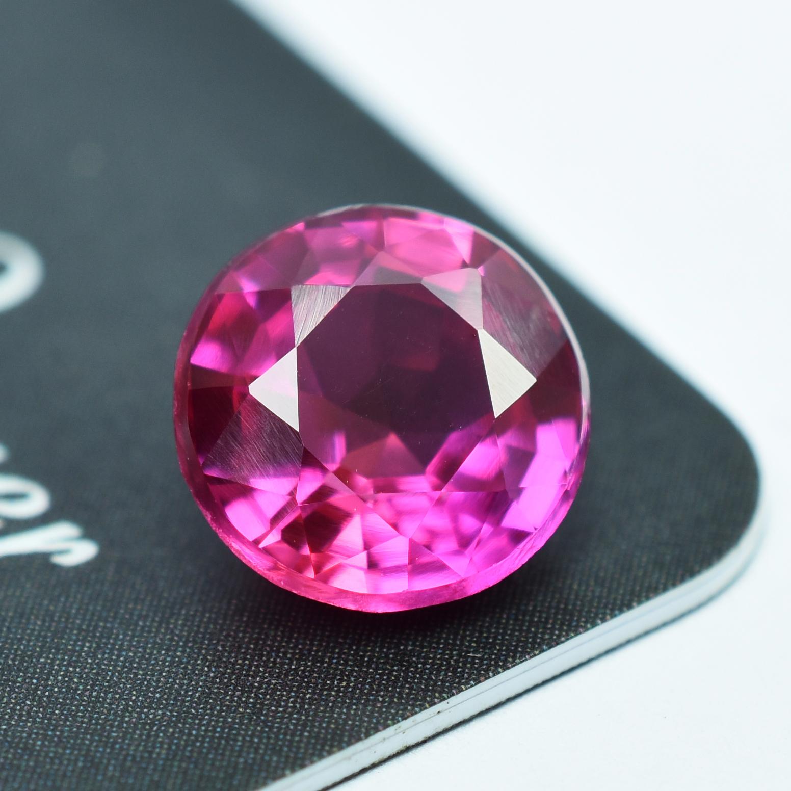 

Natural Sapphire Pink Round Cut 1.65 Ct CERTIFIED Rare Loose Gemstone 6.8 mm рожевий