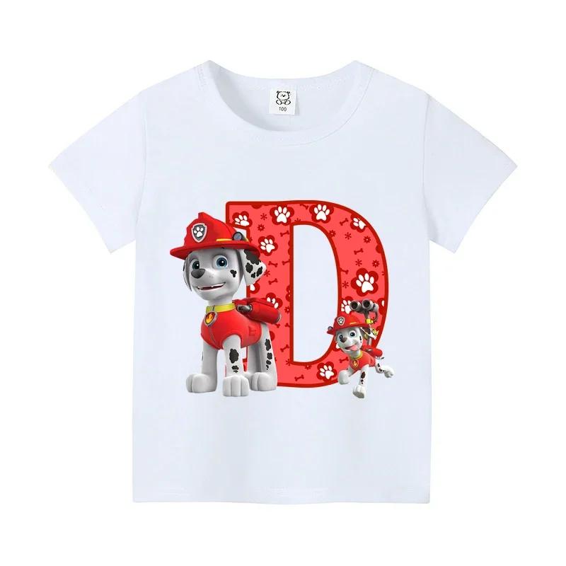 PAW Patrols Children Short Sleeve T-shirt Summer Kids Cartoon Printed Clothing Boy Casual Cotton Tee Girl Anime Cute Tops Gifts
