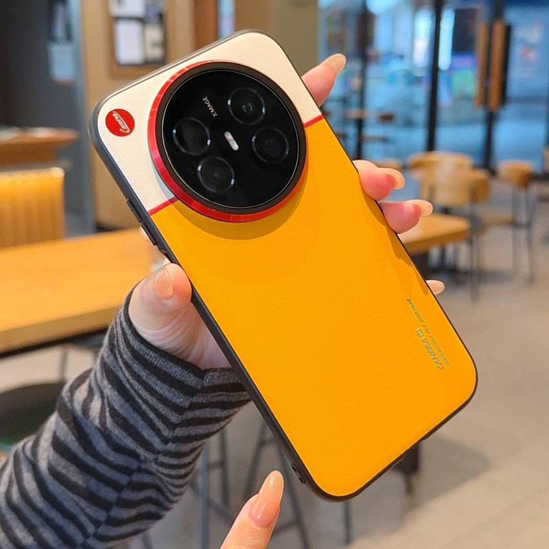 Applicable To Huawei Mate70air Mobile Phone Case Color Matching Mate80/70 Protective Case Mate80Promax Leather 5g