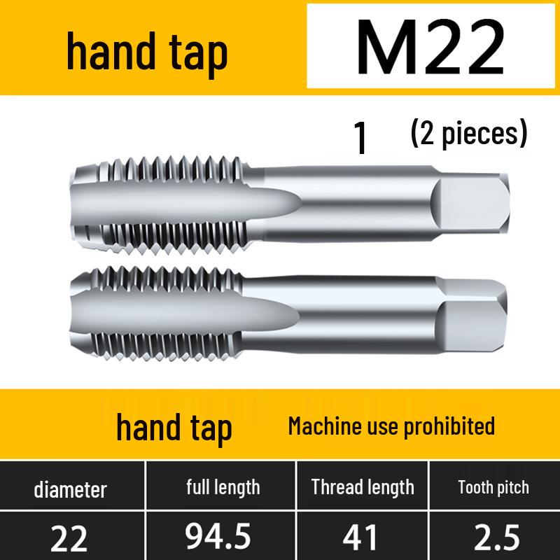 Hand Taper Tap Threading Tool M3-M20 for Manual Tapping