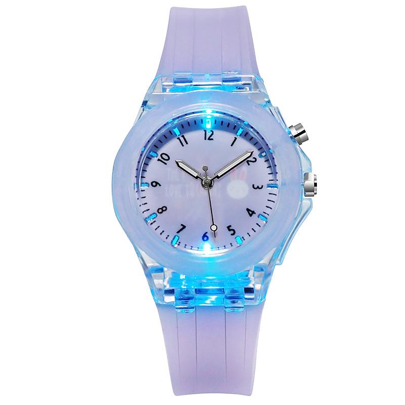 Silicone Durable Children's Quartz Watch with Light, Digital Display