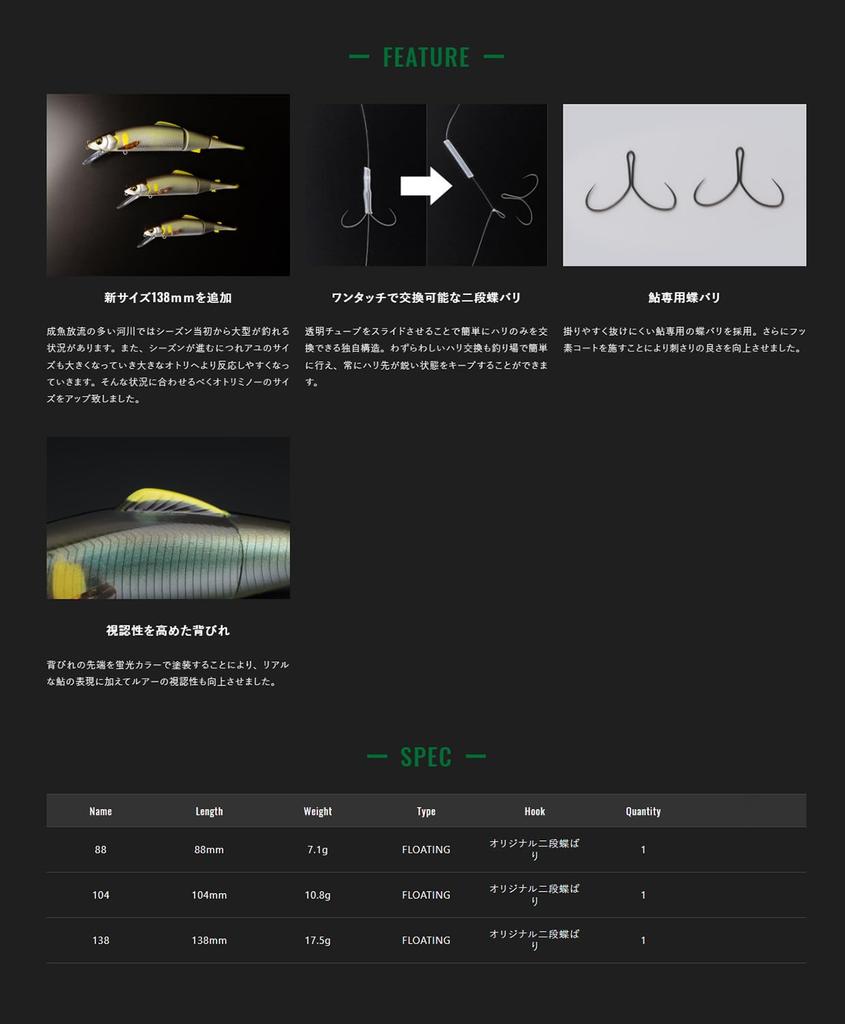 Jackall Bait Minnow 138 UV Flashing Ayu