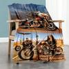 Harley-davidson Motorcycles Personalized Text Blanket Multi-purpose Personalized Blanket Comfortable for Livingroom Chair Bed Sofa for All Occasions