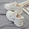 Muffin shoes spring new fashion solid color sports little white shoes thick sole heightening casual women's shoes