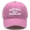 Unisex Adjustable Baseball Cap “Support Day Drinking” Dad Hat Washed Retro Snapback Caps Ideal Choice For Outdoor Accessory