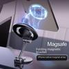 Magnetyczny Składany Uchwyt Samochodowy na Telefon Magsafe - Stop Aluminium, Montowany na Desce Rozdzielczej, Obrotowy.