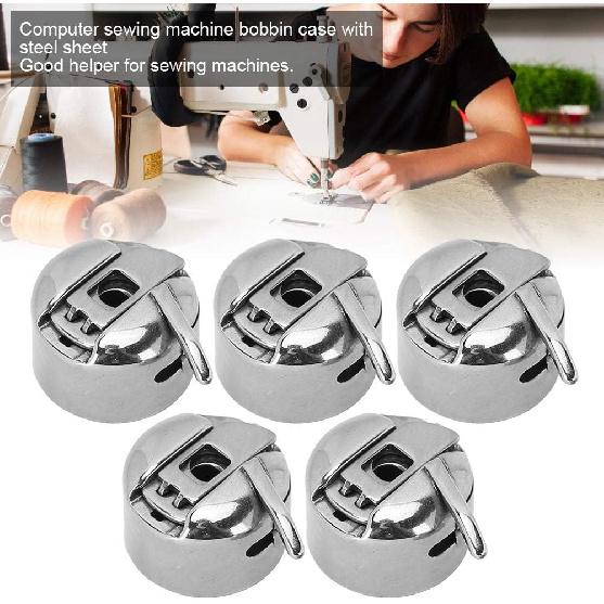 5 Pcs Bobbin Case, Sewing Machine Stainless Steel Bobbin Case for Front Loading 15 Class Machines Sewing Machine Bobbin Holder Sewing Machine Spart
