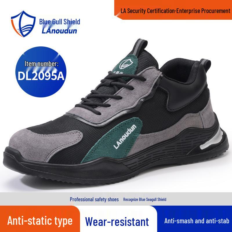 Blue Gull Shield Men's Anti-Smash, Anti-Puncture, Wear-Resistant, Anti-Static Safety Shoes