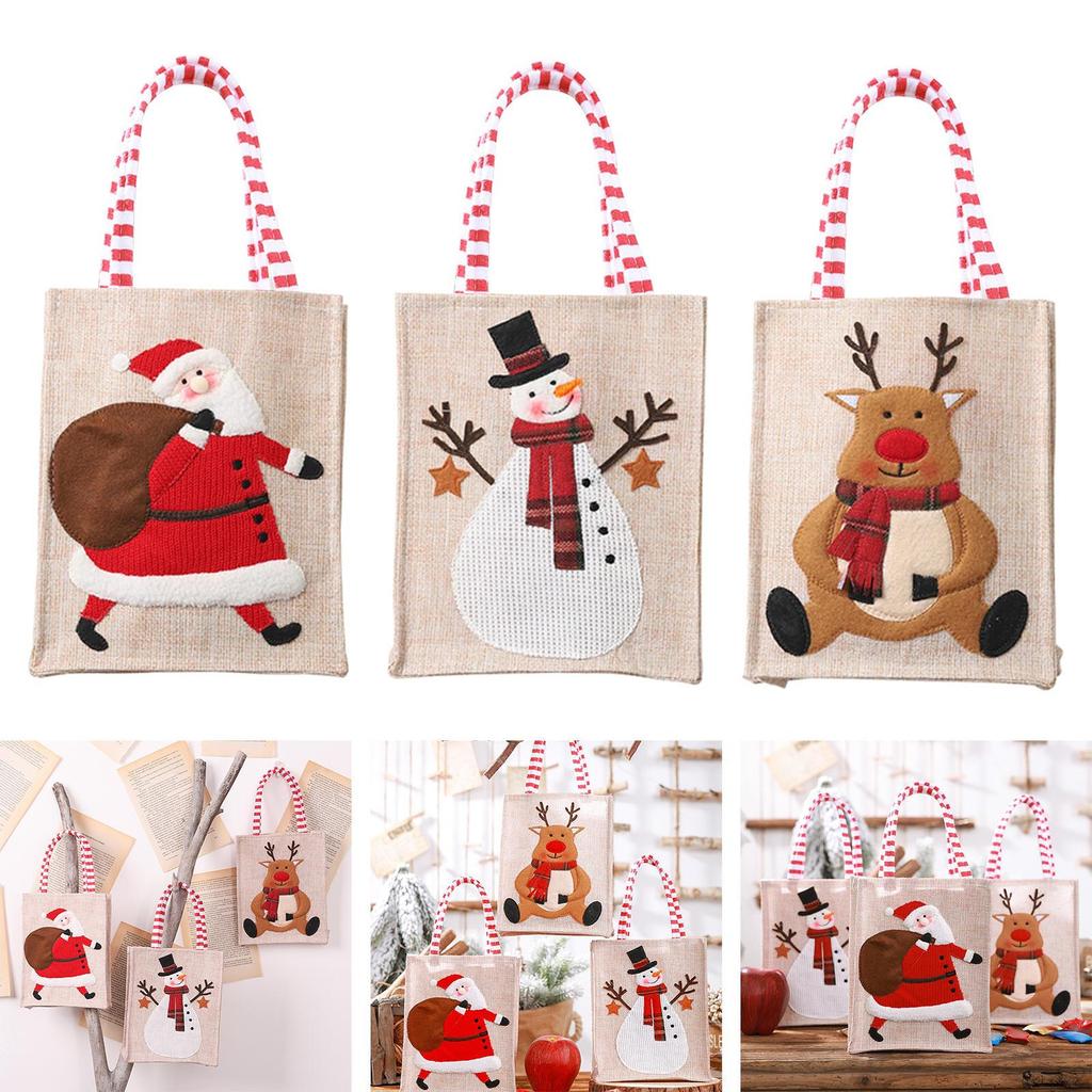 Bag Gift Storage Pouch Xmas Favor Tote Decoration for Festival Holiday Presents Kids Children