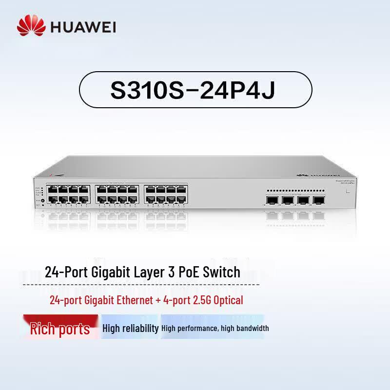 HUAWEI S310S-24P4JX 28-Port Layer 3 Managed PoE+ Switch