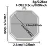 6pcs Stainless Steel Blank Tray Pendant For Decoration Geometry Cabochon Settings Base Charms DIY Handmade Materials Accessories