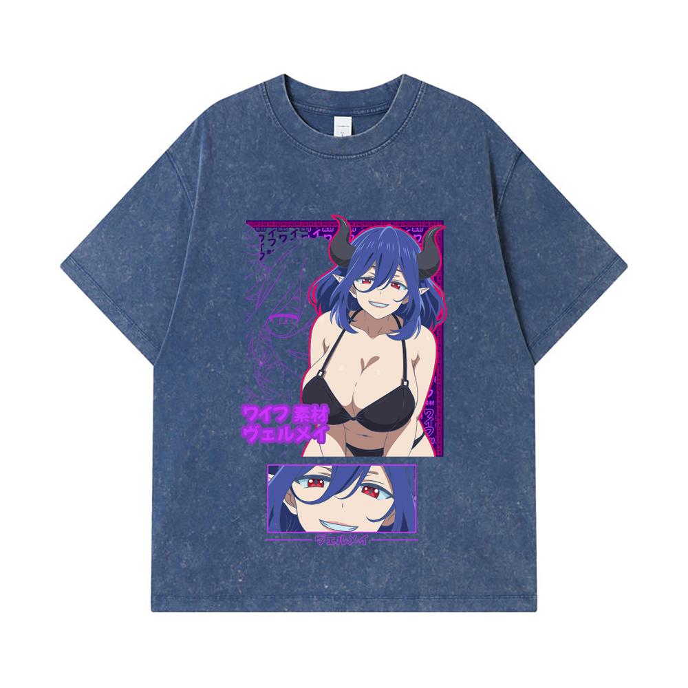 275 GSM Washed T-shirts 100% Cotton Vermeil In Gold V1 Vermeil Waifu Print Unisex Heavy Cotton T Shirt