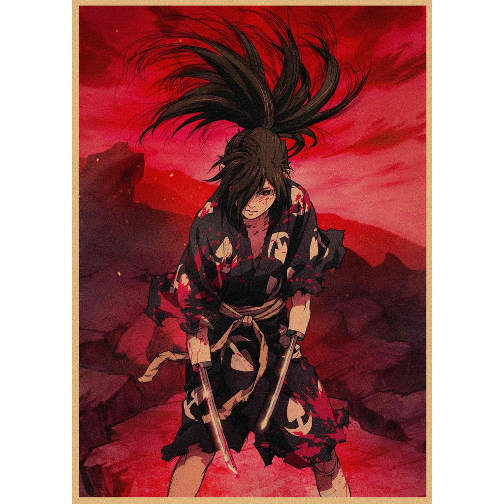 Retro Dororo Anime Poster - Vintage Kraft Paper Wall Art
