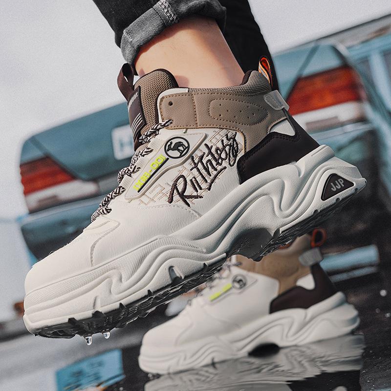Men's shoes Martin boots men's autumn and winter new outdoor high-top casual tooling shoes autumn platform hiking shoes short boots
