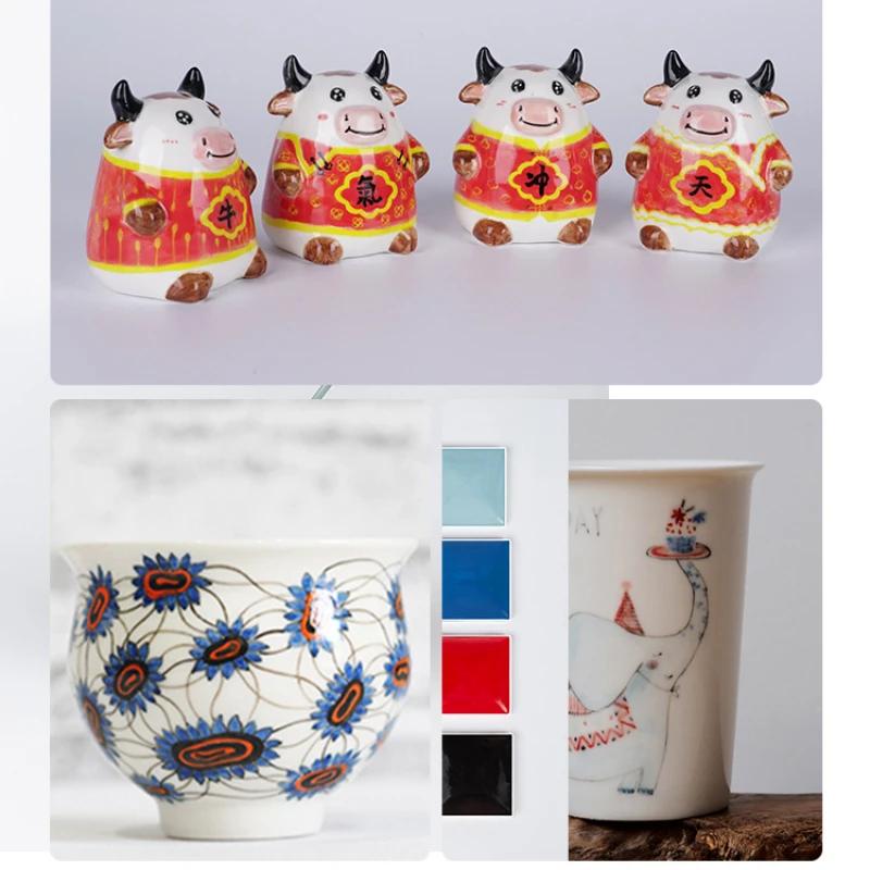 Jingdezhen Medium and High Temperature Concentrated Monochrome Glaze1160-1250°C DIY Pottery Underglaze Painting 12 Colors