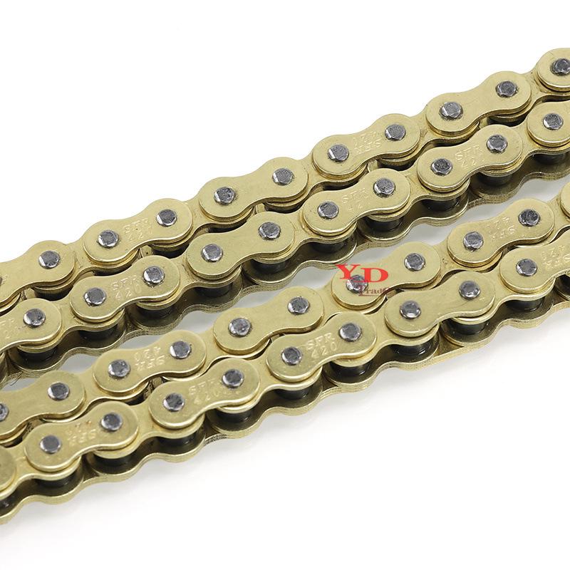 Gold Chain for Off-road ATV, Beach Buggy, Racing Cars, & Modified Vehicles - 420 Type