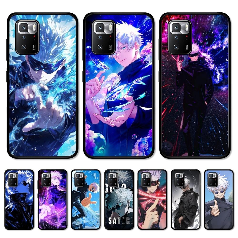 Cartoon Gojo Satoru Characters Phone Case For Redmi Note 4 X 5 A 6 7 8 T 9 9S 10 11 11S 11Epro Poco M3 Pro