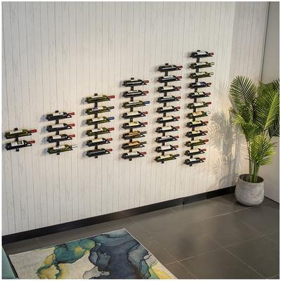 Wine Racks Nordic Creative Iron Wine Holder Home Wall-mounted Wine Rack Champagne Bottle Show Shelf Christmas Bar Decoration
