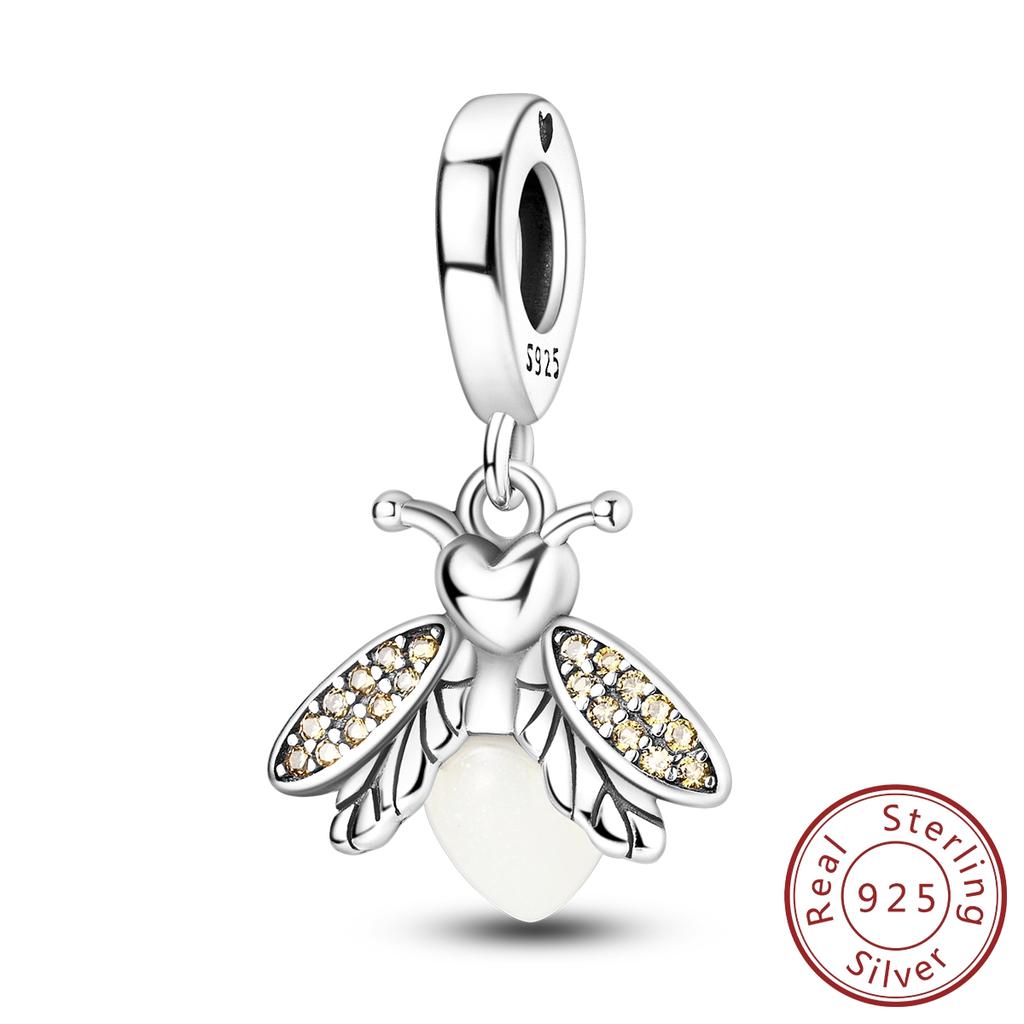 Fit Original Bracelet Copper Glowing Firefly Charms Pendants For Women Jewelry Making Gift