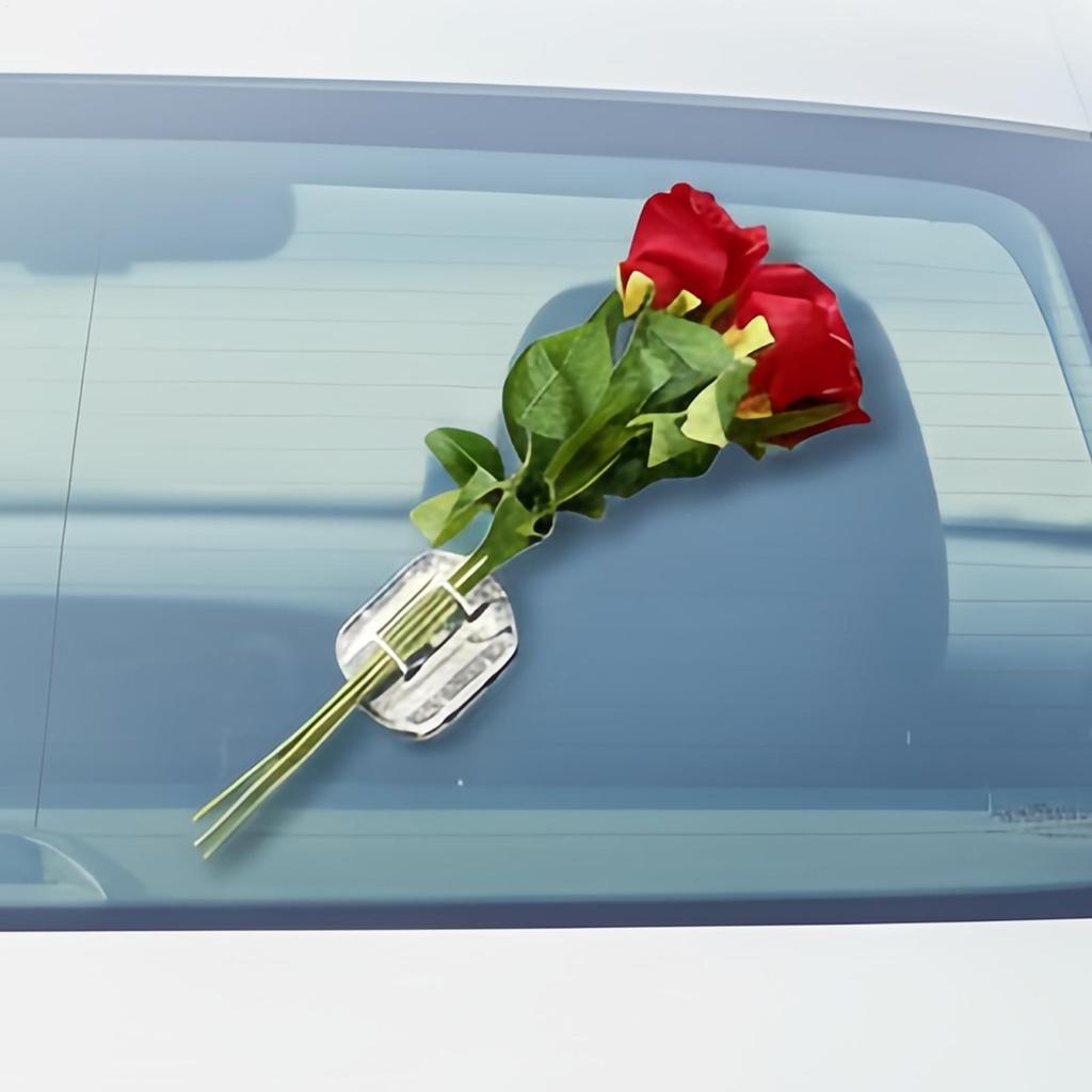 3D Romantic Car Sticker Bouquet Tulips Rose Flowers Sticker Car Body Decorations For Glass Window Automotive Vehicle Exterior