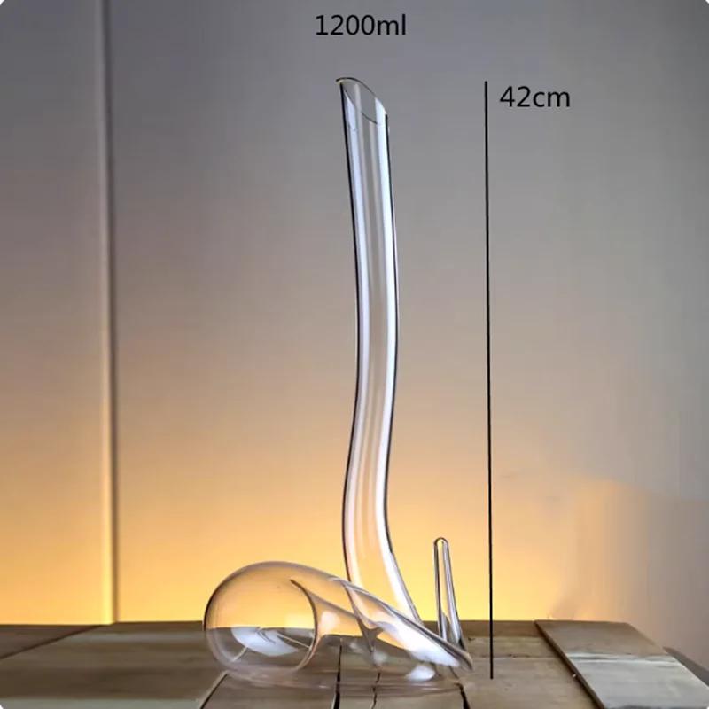 1200ml Eiropas mākslas čūskas formas vīna