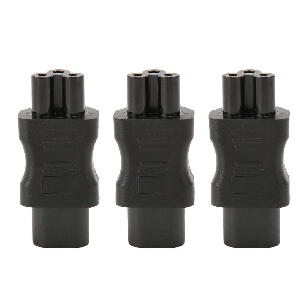 3Pcs IEC320 C8 to IEC320 C5 Power Adapter IEC320 Male C8 to Female C5 Power Socket Adapter for PDU Chassis UPS Socket