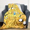 1pc Adventure Time Jake Flannel Blanket, Soft Skin Friendly with Digital Printing, Various Sizes Available for Family, Friends, Birthday
